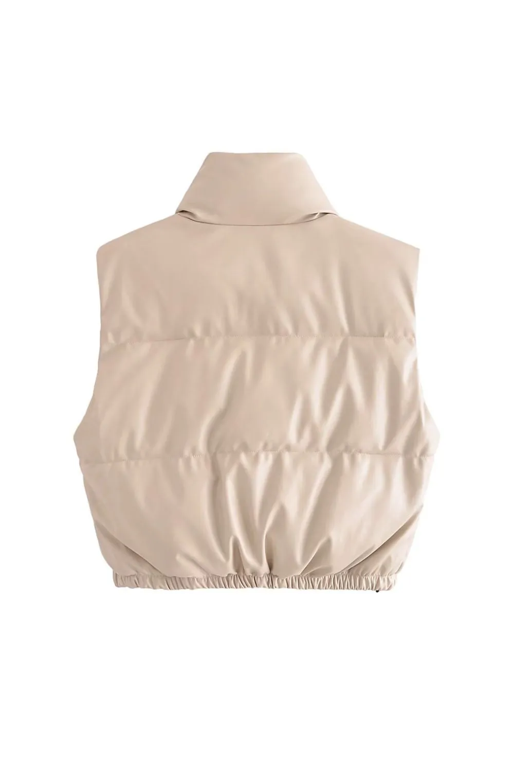 ' Max' Faux Leather Puffer Vest