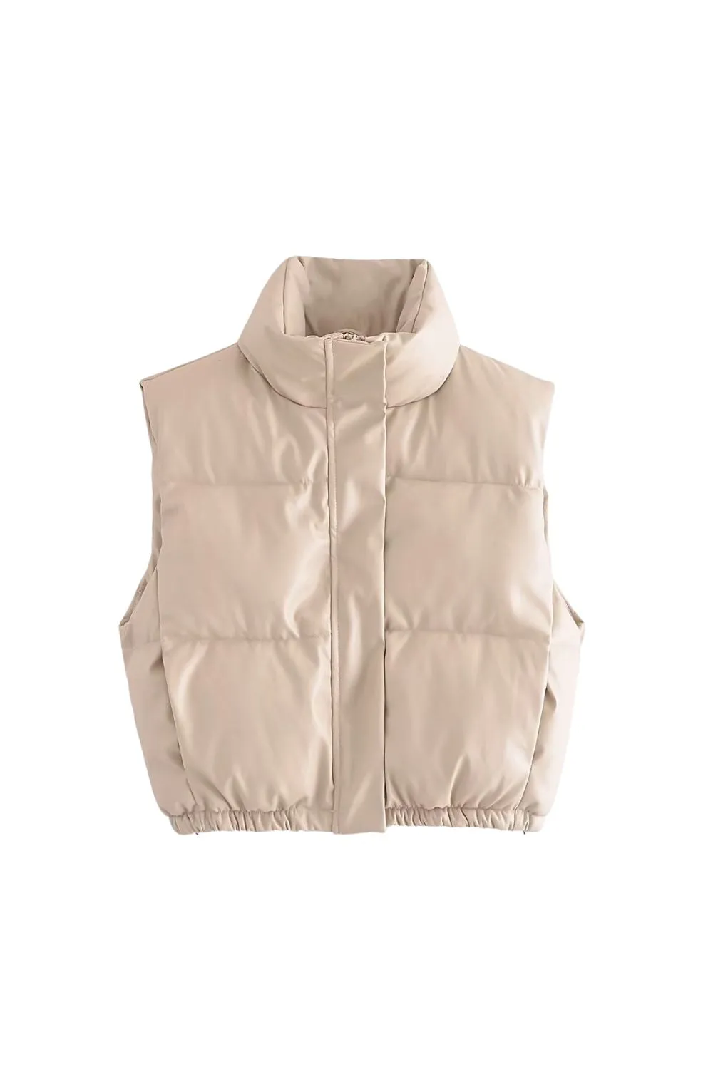 ' Max' Faux Leather Puffer Vest