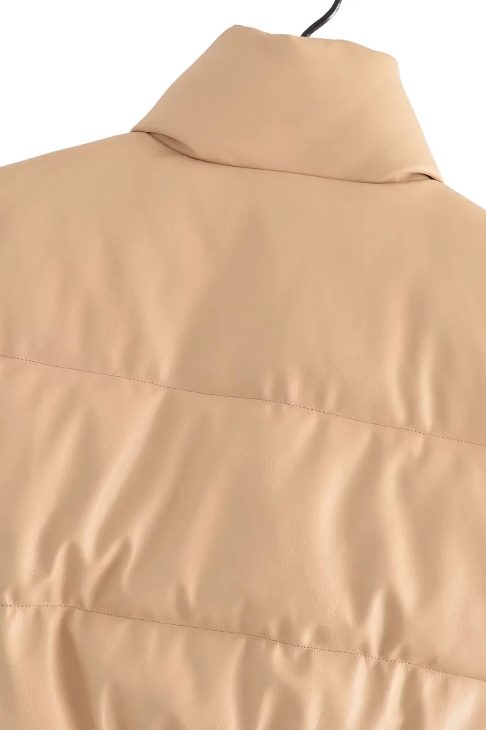 ' Max' Faux Leather Puffer Vest