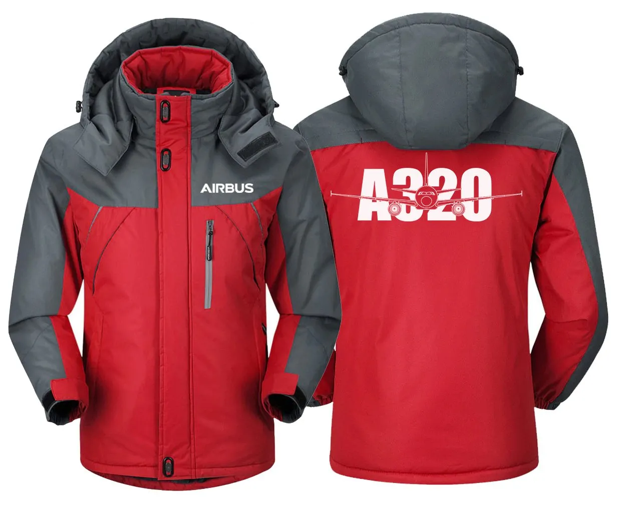 AIRBUS A320 WINTER JACKET - WATER-RESISTANT, SNOW-READY, UNIQUE DESIGN, SLIM FIT WINDBREAKER