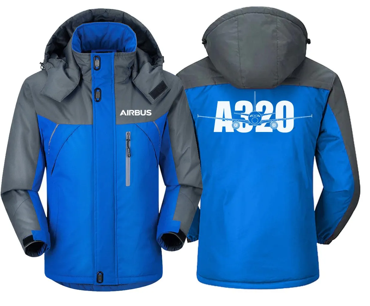 AIRBUS A320 WINTER JACKET - WATER-RESISTANT, SNOW-READY, UNIQUE DESIGN, SLIM FIT WINDBREAKER