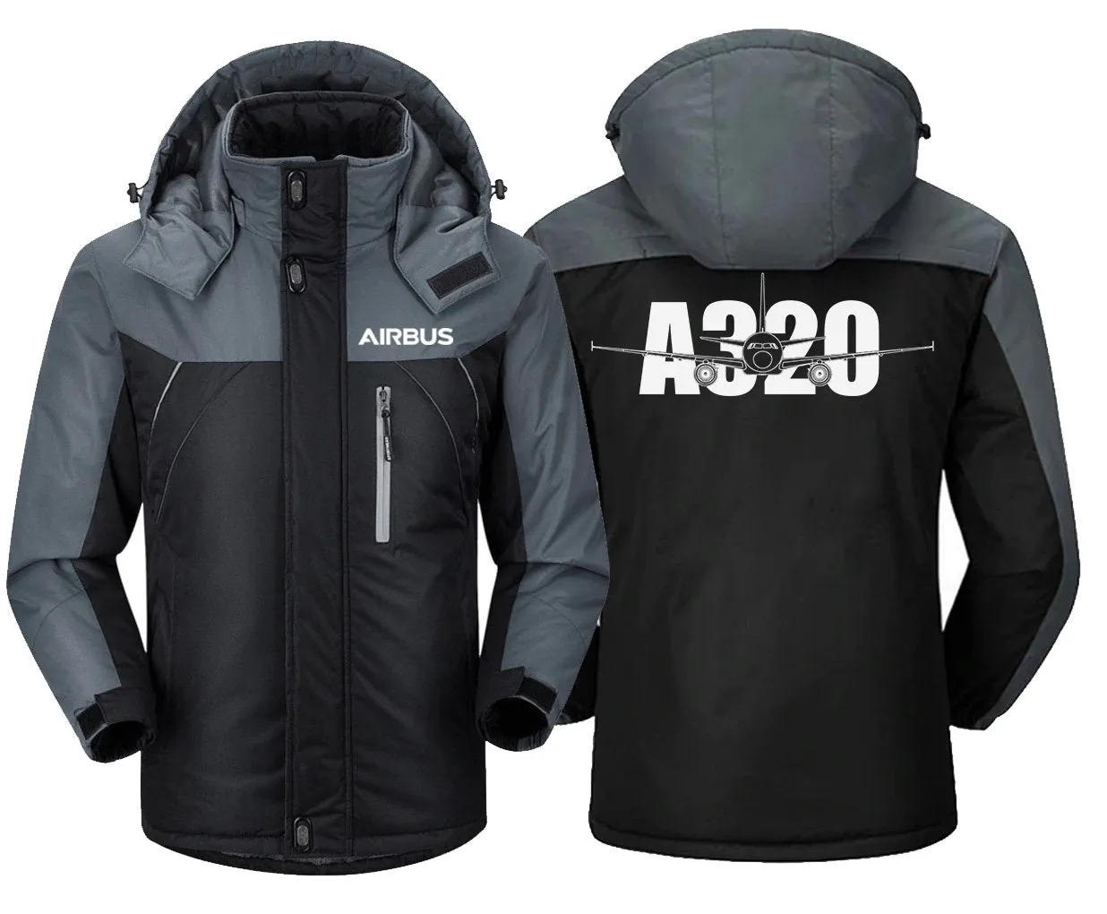 AIRBUS A320 WINTER JACKET - WATER-RESISTANT, SNOW-READY, UNIQUE DESIGN, SLIM FIT WINDBREAKER