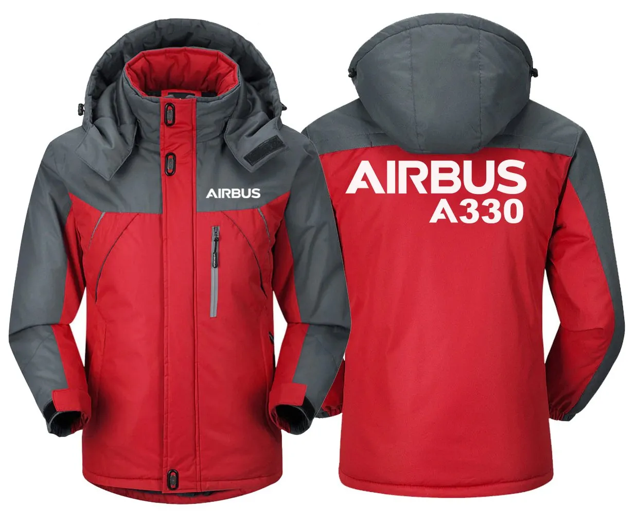 Airbus A330 Winter Coat - Water-Resistant, Heavy Snow Protection, Unique Design with Utility Pocket