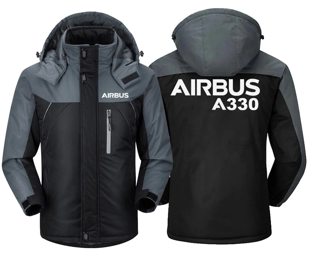 Airbus A330 Winter Coat - Water-Resistant, Heavy Snow Protection, Unique Design with Utility Pocket