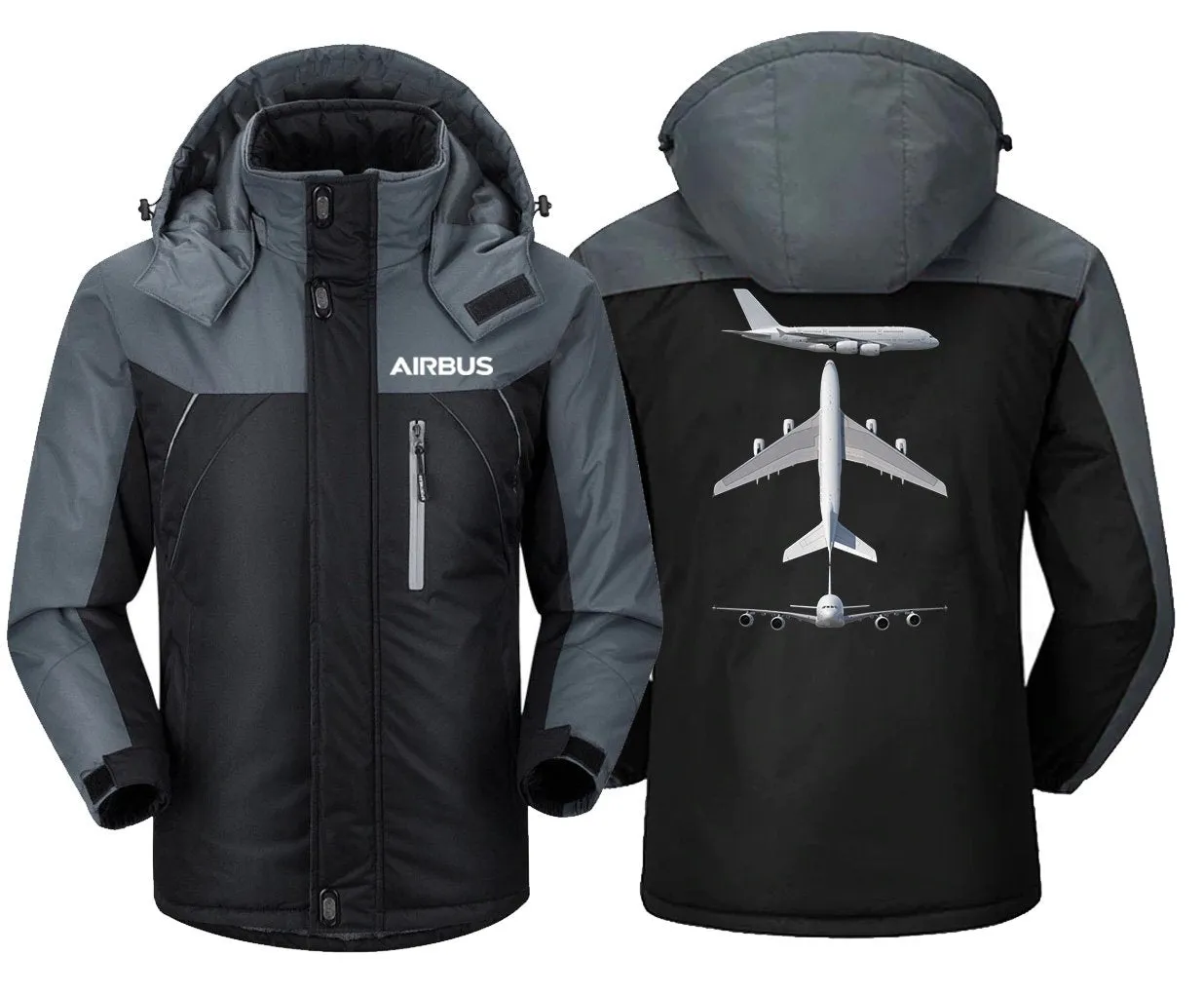 Airbus A380 Winter Jacket - Water-Resistant, Snow & Wind Resistant, Unique Design, Slim Fit