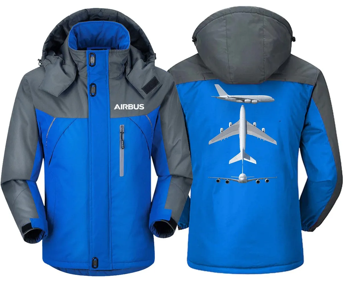 Airbus A380 Winter Jacket - Water-Resistant, Snow & Wind Resistant, Unique Design, Slim Fit