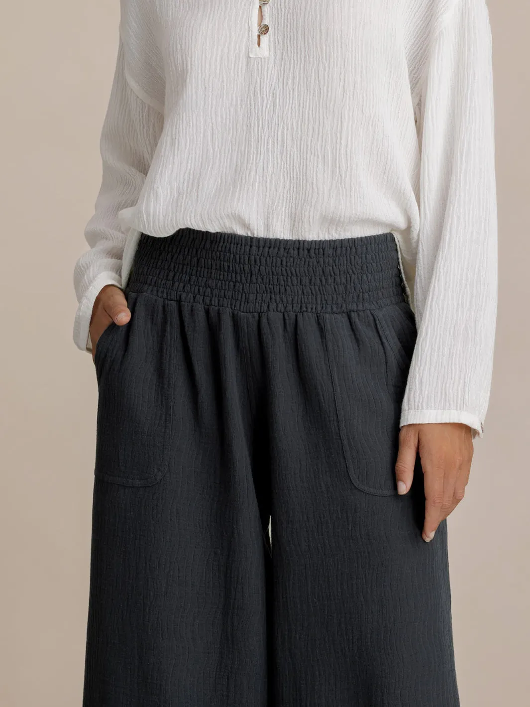 Bahama 3/4 Cotton Pants Charcoal