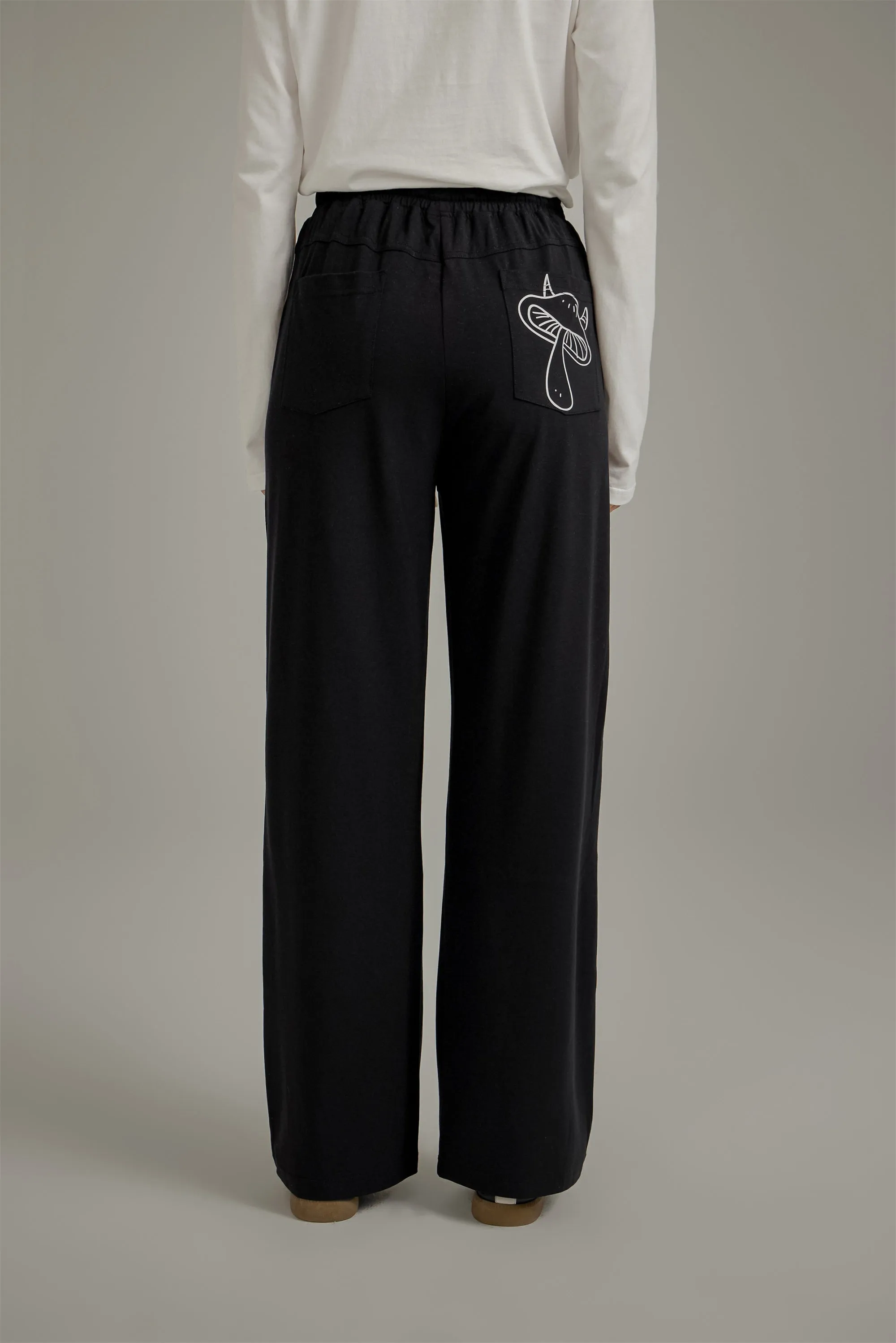 Banded Wide Leg Jogger Pants