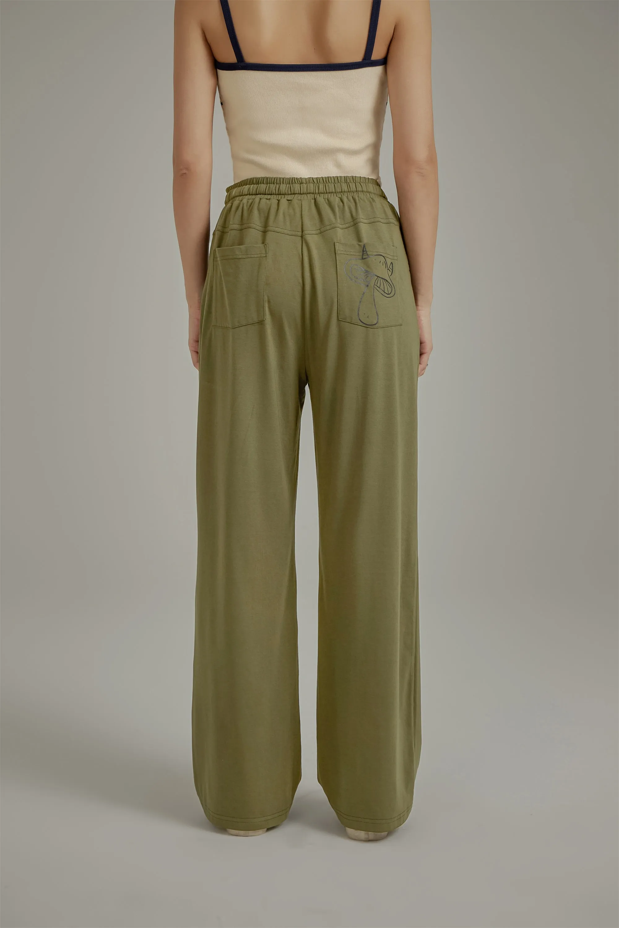 Banded Wide Leg Jogger Pants