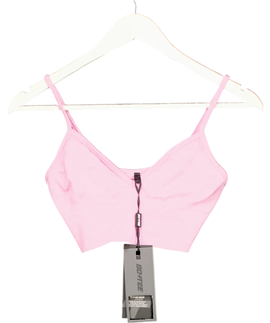 Bo   Tee Pink V-neck Define Luxe Sports Bra UK M