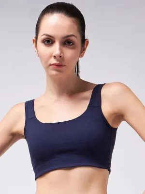 Comfortable Navy Blue Sports Bra