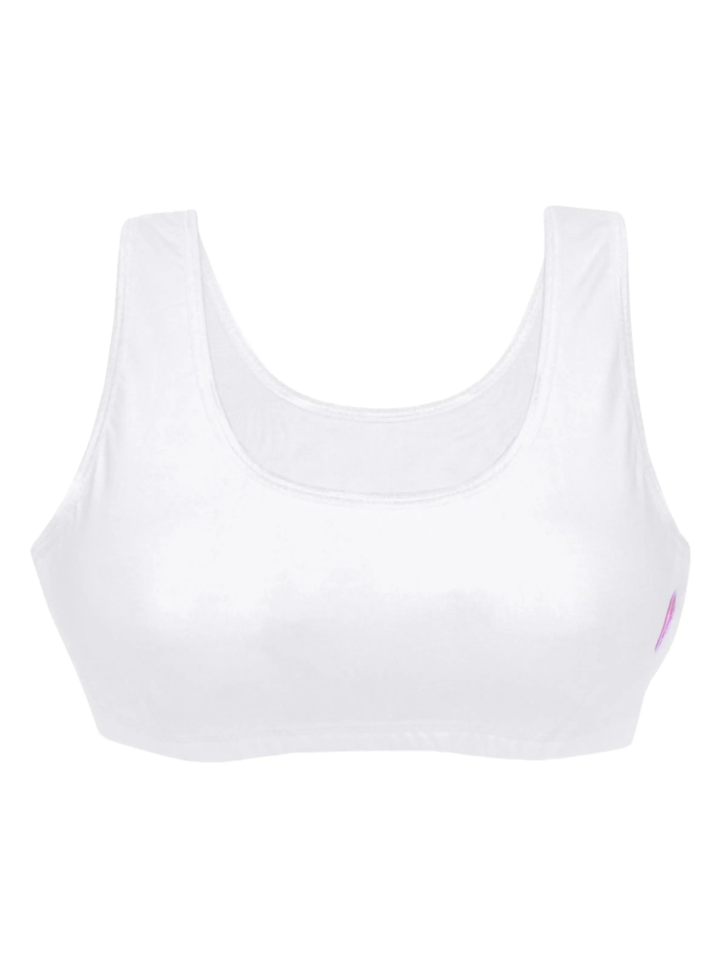 Double-Layer Broad Strap Cotton Yoga Bra | Non-Padded | Printed & Solid Skin & White