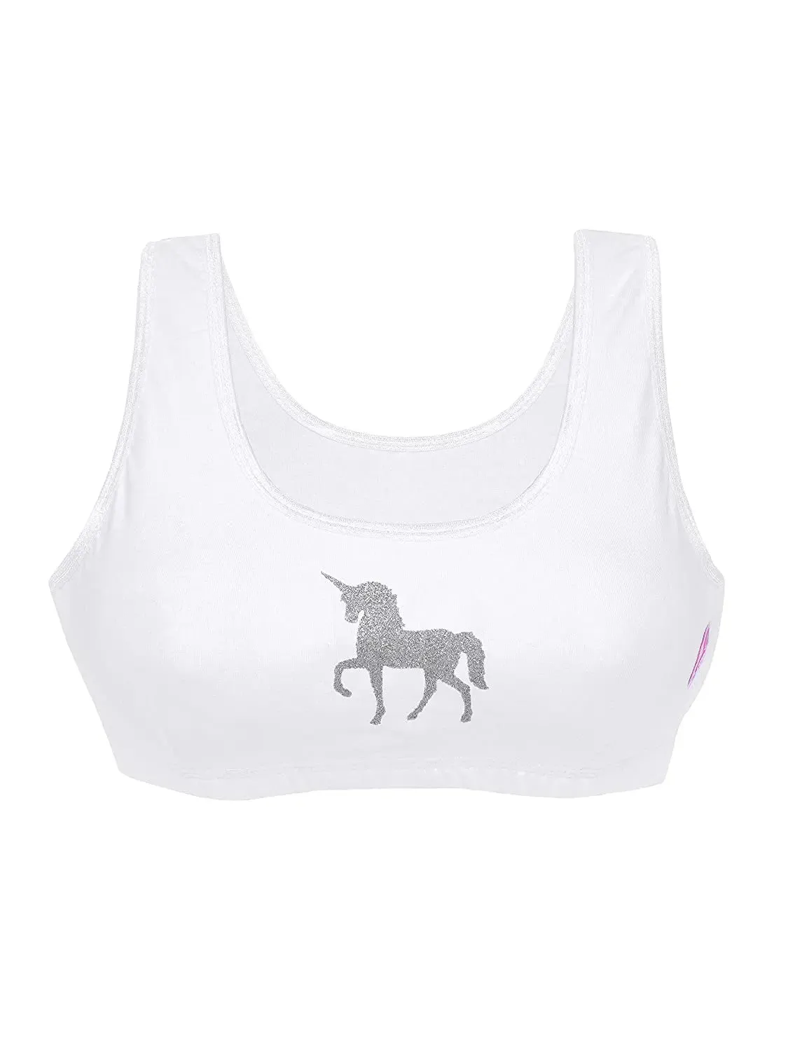Double-Layer Broad Strap Cotton Yoga Bra | Non-Padded | Printed & Solid Skin & White