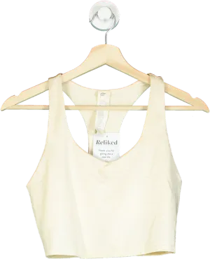 Fabletics Beige Racerback Sports Bra UK S