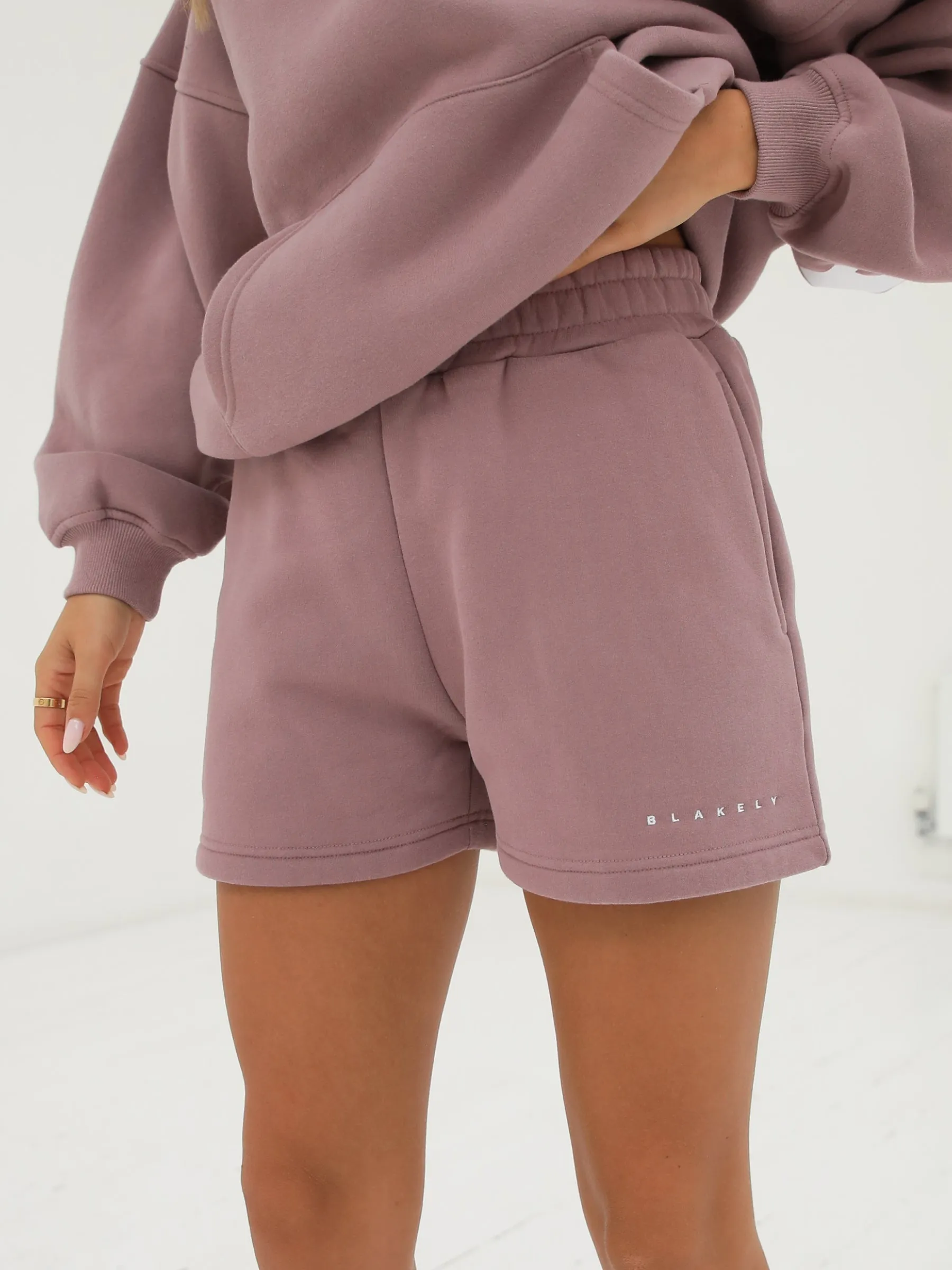 Isabel Jogger Shorts - Dusty Pink