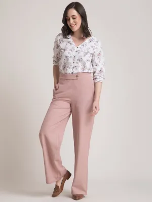 Linen Wide Leg Pants - Dusty Pink