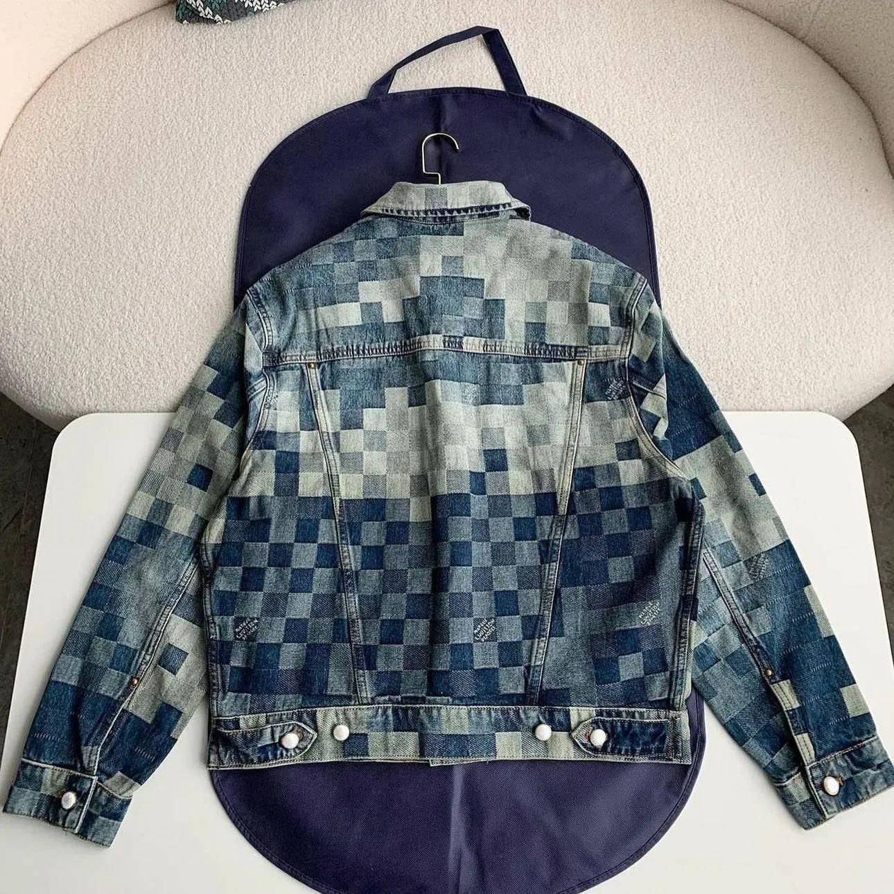 Louis V Damier Denim Skate Jacket