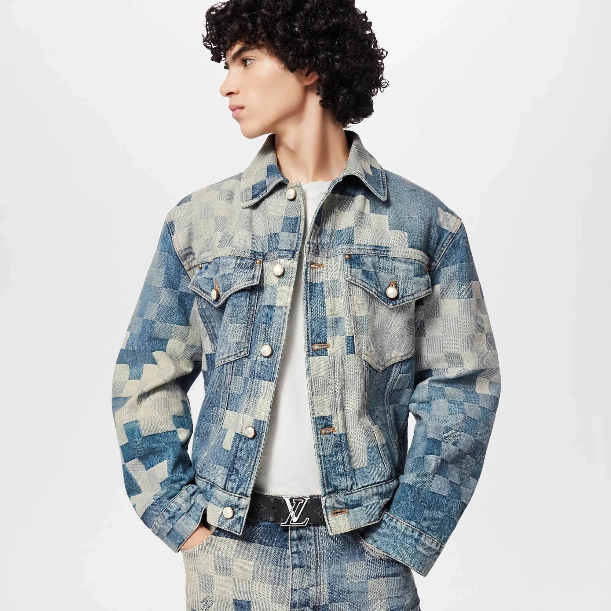 Louis V Damier Denim Skate Jacket