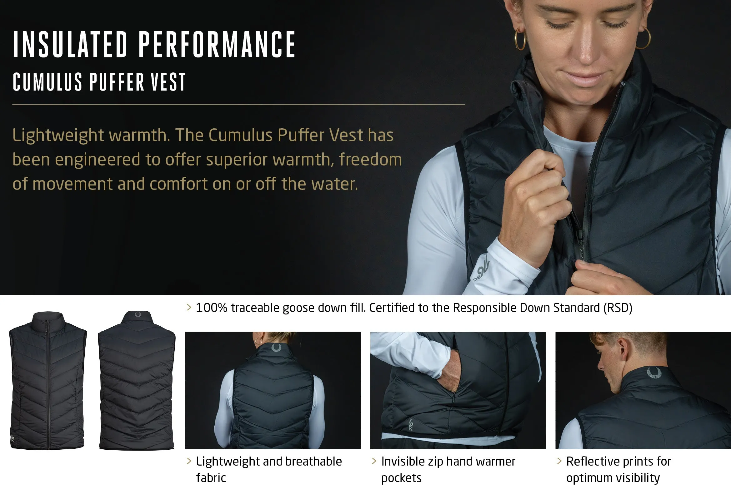 Men's Cumulus Puffer Vest - Black