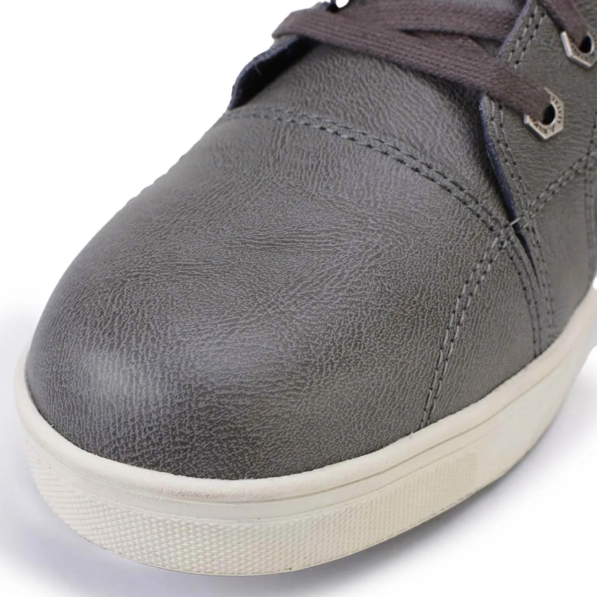 Milwaukee Leather MBM9003WP Men's Grey Leather and Canvas Reinforced