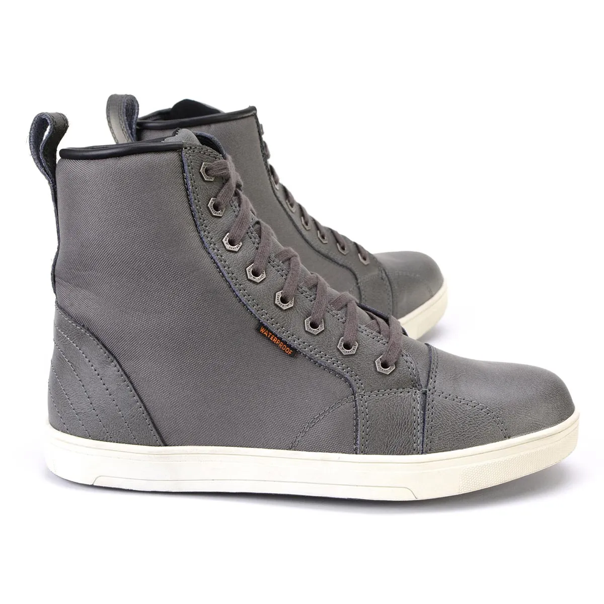 Milwaukee Leather MBM9003WP Men's Grey Leather and Canvas Reinforced