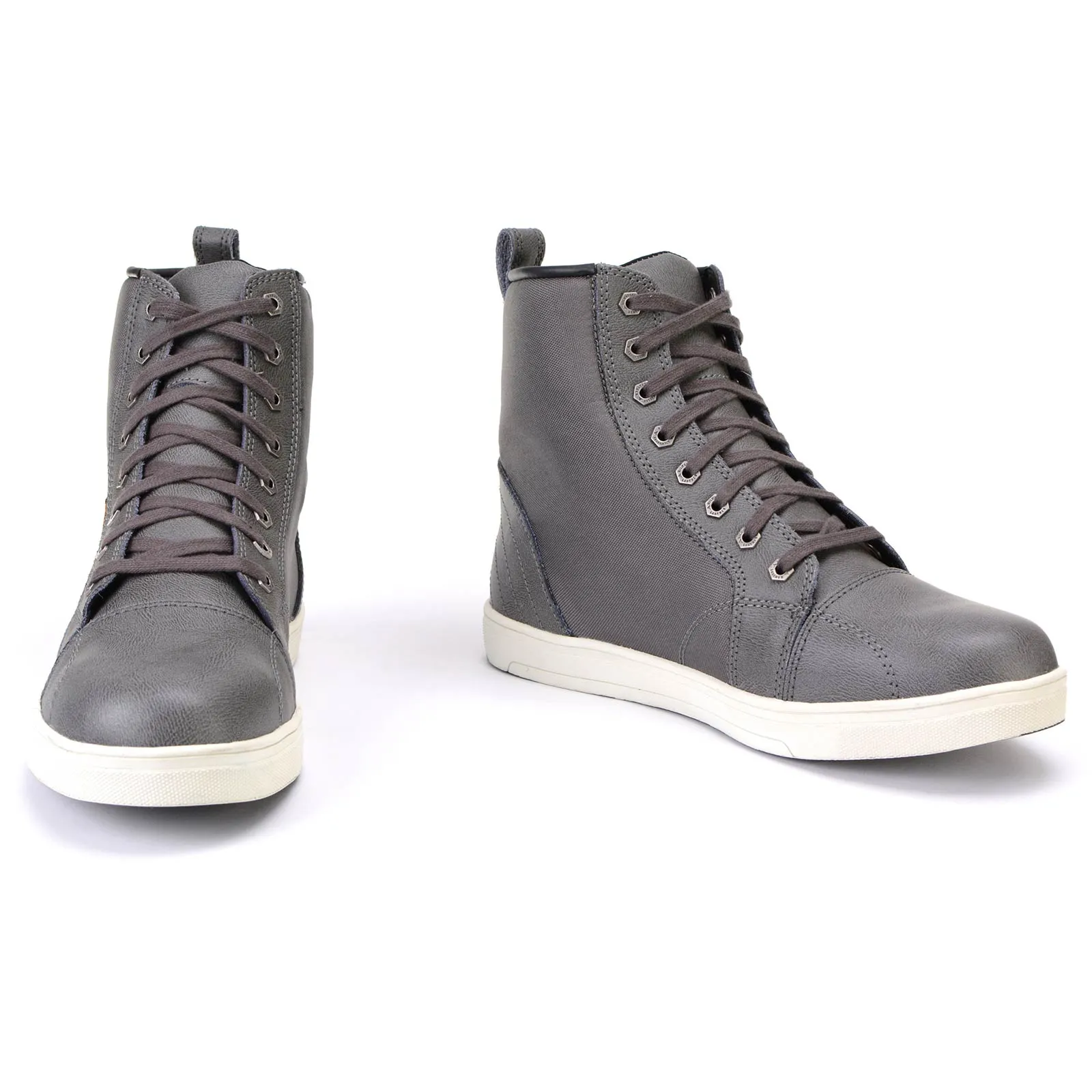 Milwaukee Leather MBM9003WP Men's Grey Leather and Canvas Reinforced