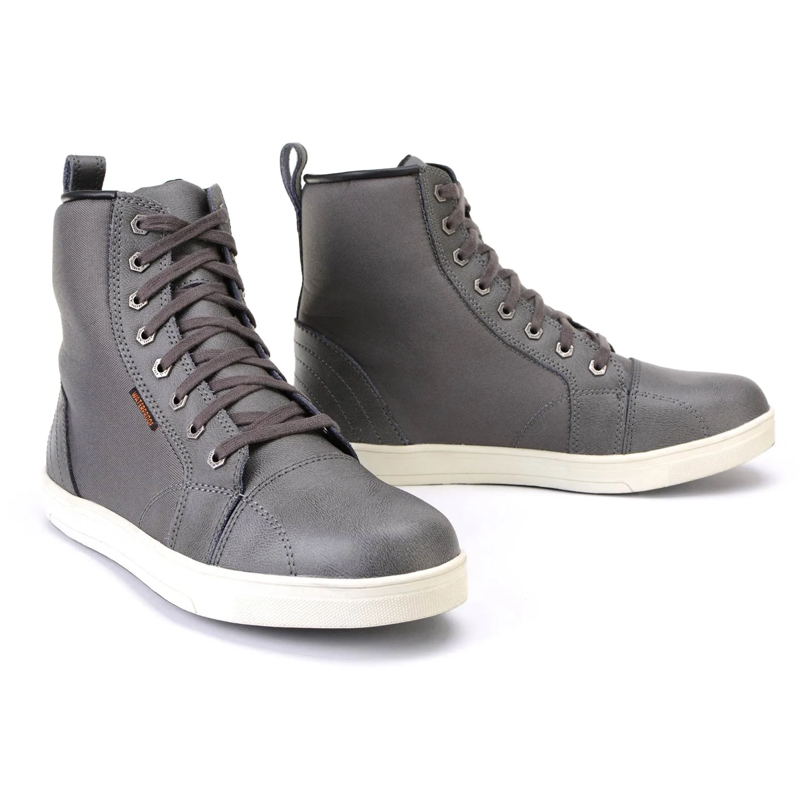 Milwaukee Leather MBM9003WP Men's Grey Leather and Canvas Reinforced