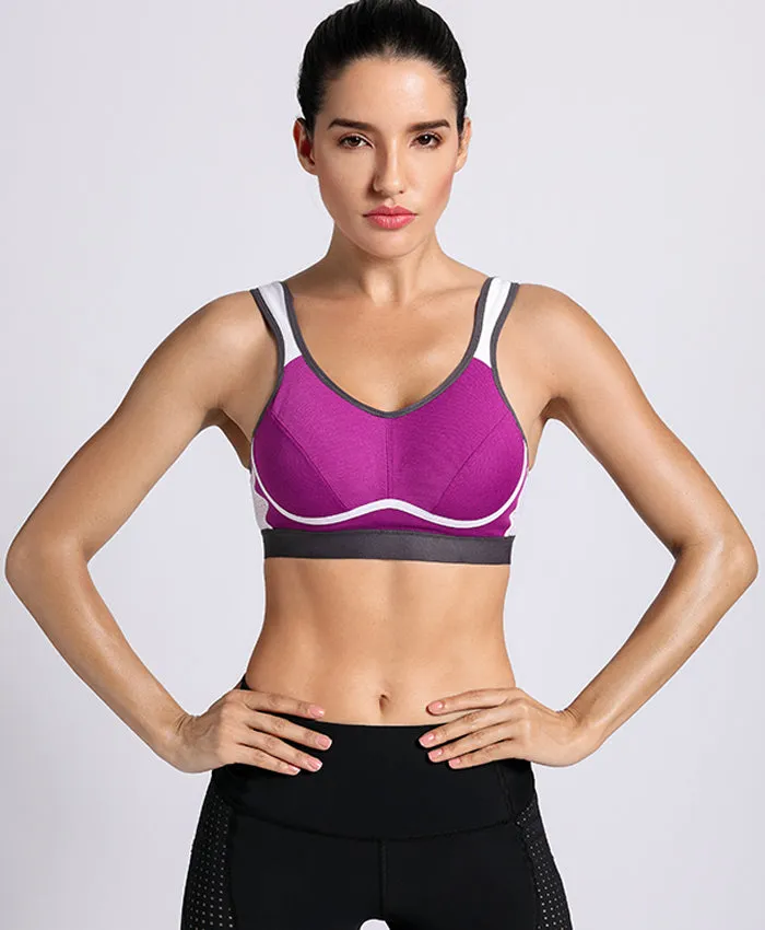 Plus size high impact wireless non-padded sports bra (32C-44F)