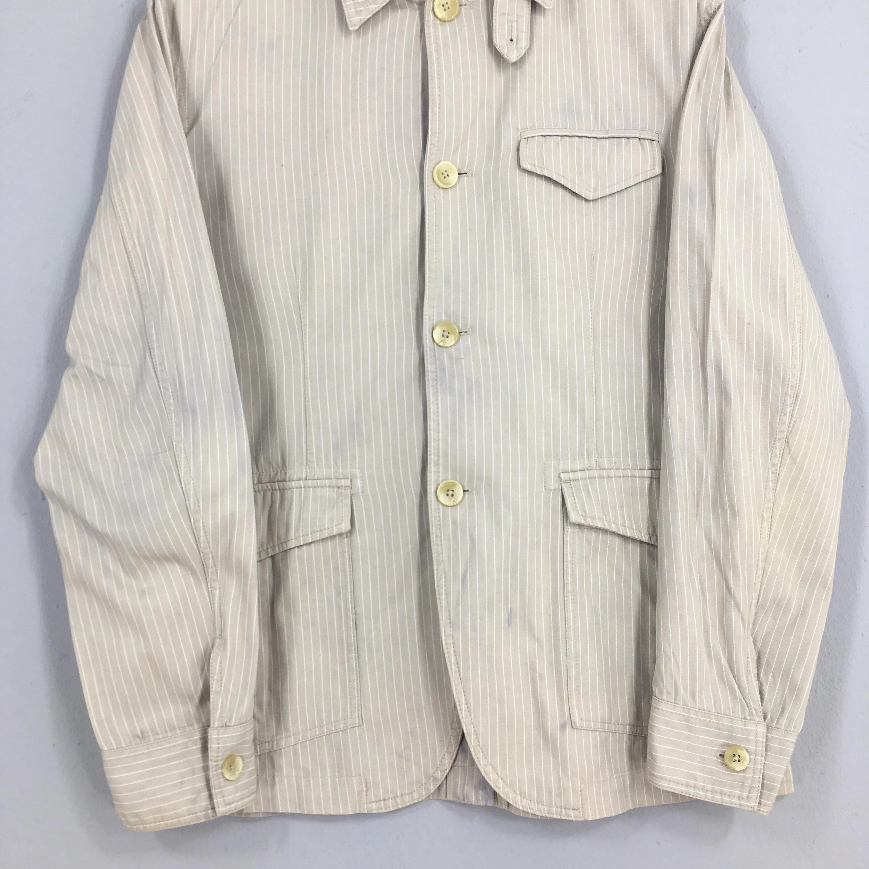 Posh Boy Striped Jeans Workers Jacket Large