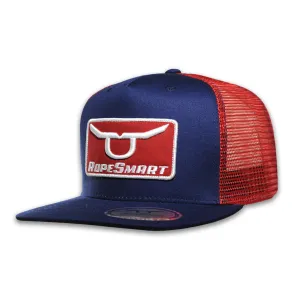 Rope Smart Red & Navy Red Patch Cap