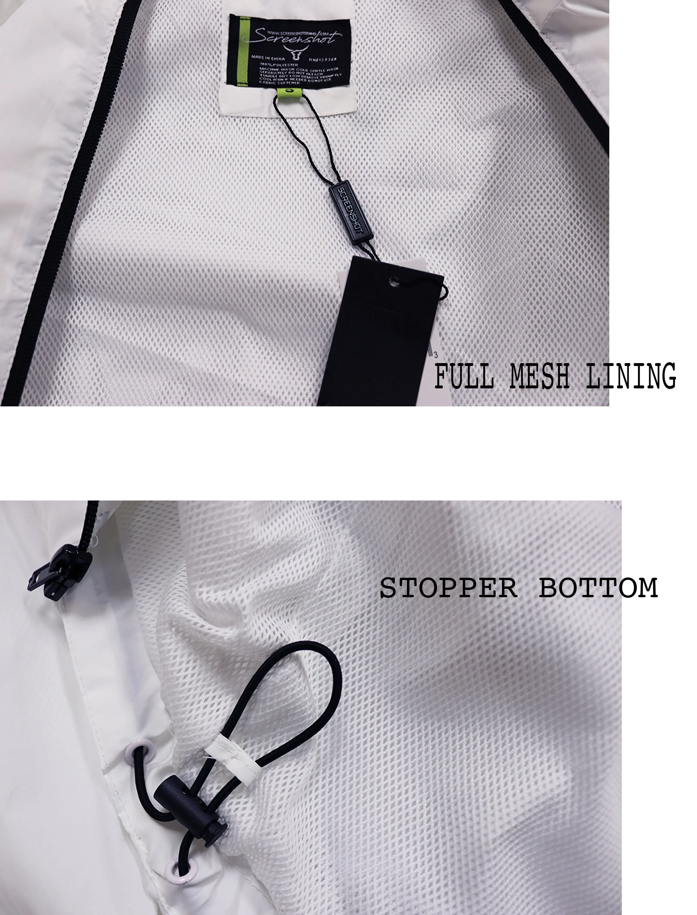 S51005-FASHION WINDBREAKER JACKET (WHITE)