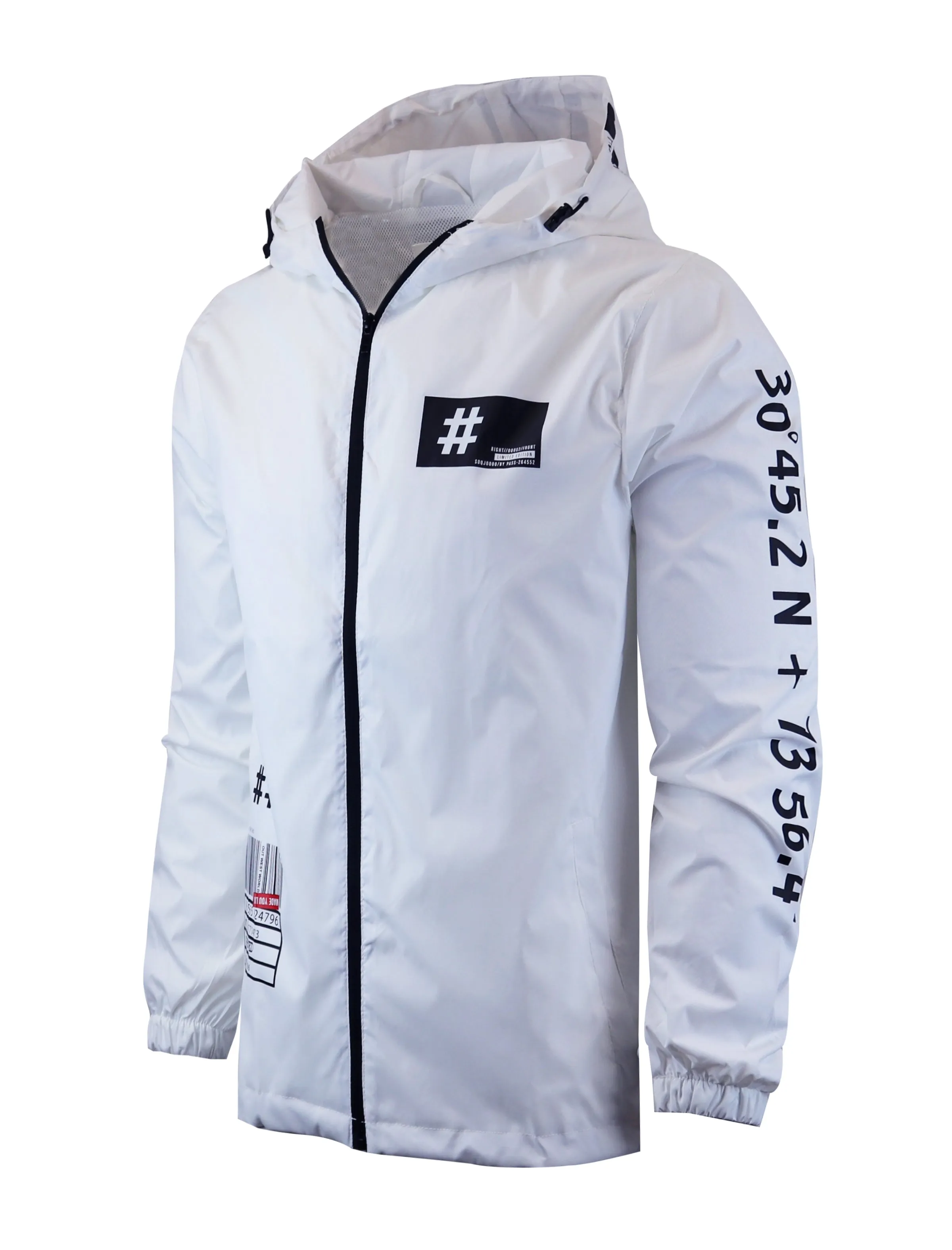 S51005-FASHION WINDBREAKER JACKET (WHITE)