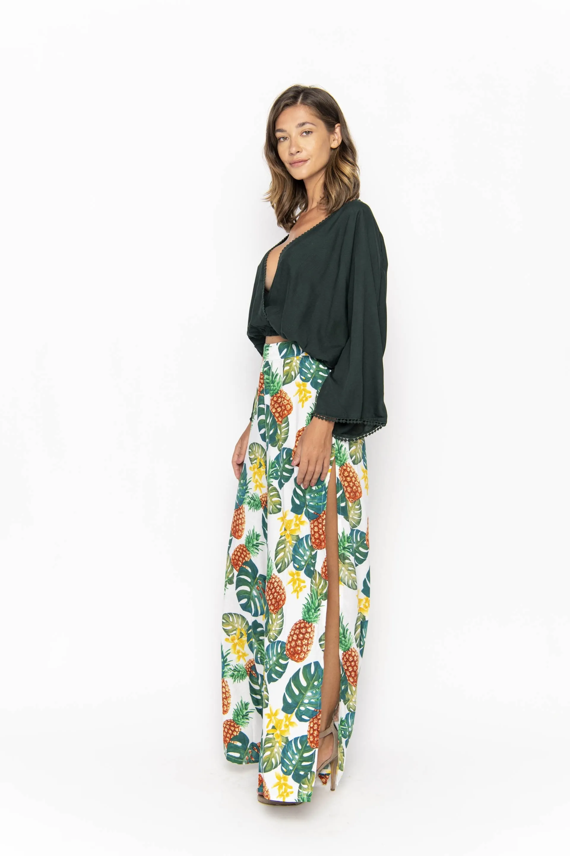 Sakura, Plain, Long Sleeved Top
