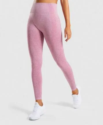 Seamless High Waist Athletic Gym Sport Leggings Women Tummy Control Workout Fitness Tights Flexible Nylon Yoga Pants
