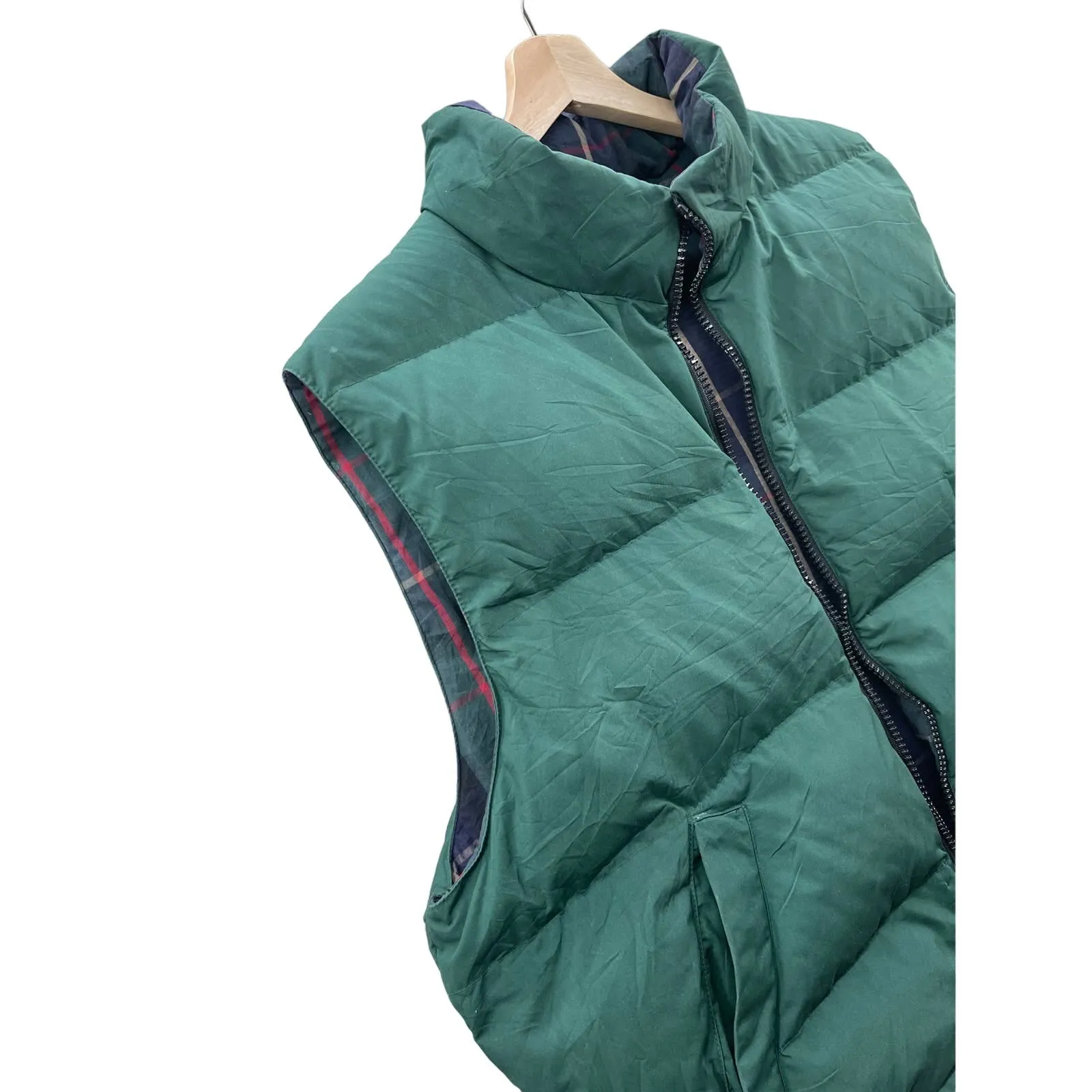 Vintage Eddie Bauer Flannel Lined Insulated Outdoor Puffer Vest