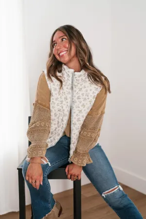 Willow Floral Reversible Puffer Vest
