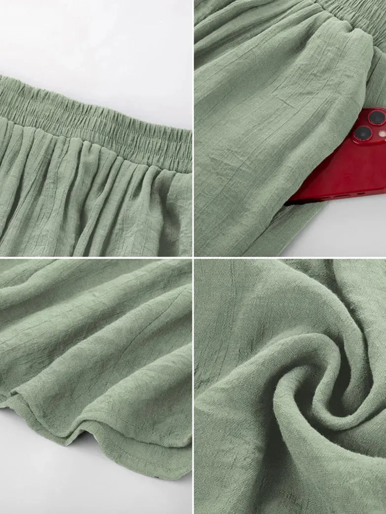 Women Renaissance Big Swing Flared Maxi Skirt with Pocket