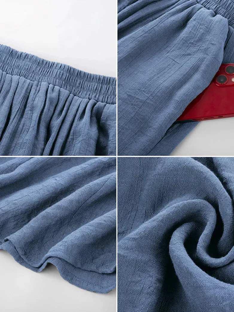 Women Renaissance Big Swing Flared Maxi Skirt with Pocket