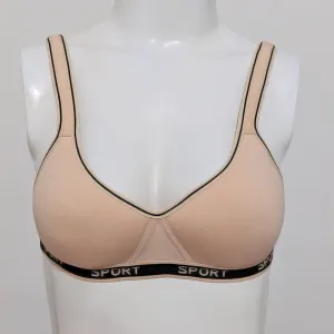 Women's Padded Sport Bra - Skin